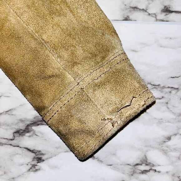 Splitend Ltd. Leather Jacket w/ Waist Tie Tan Women S Western Boho Cowboy - Picture 7 of 9